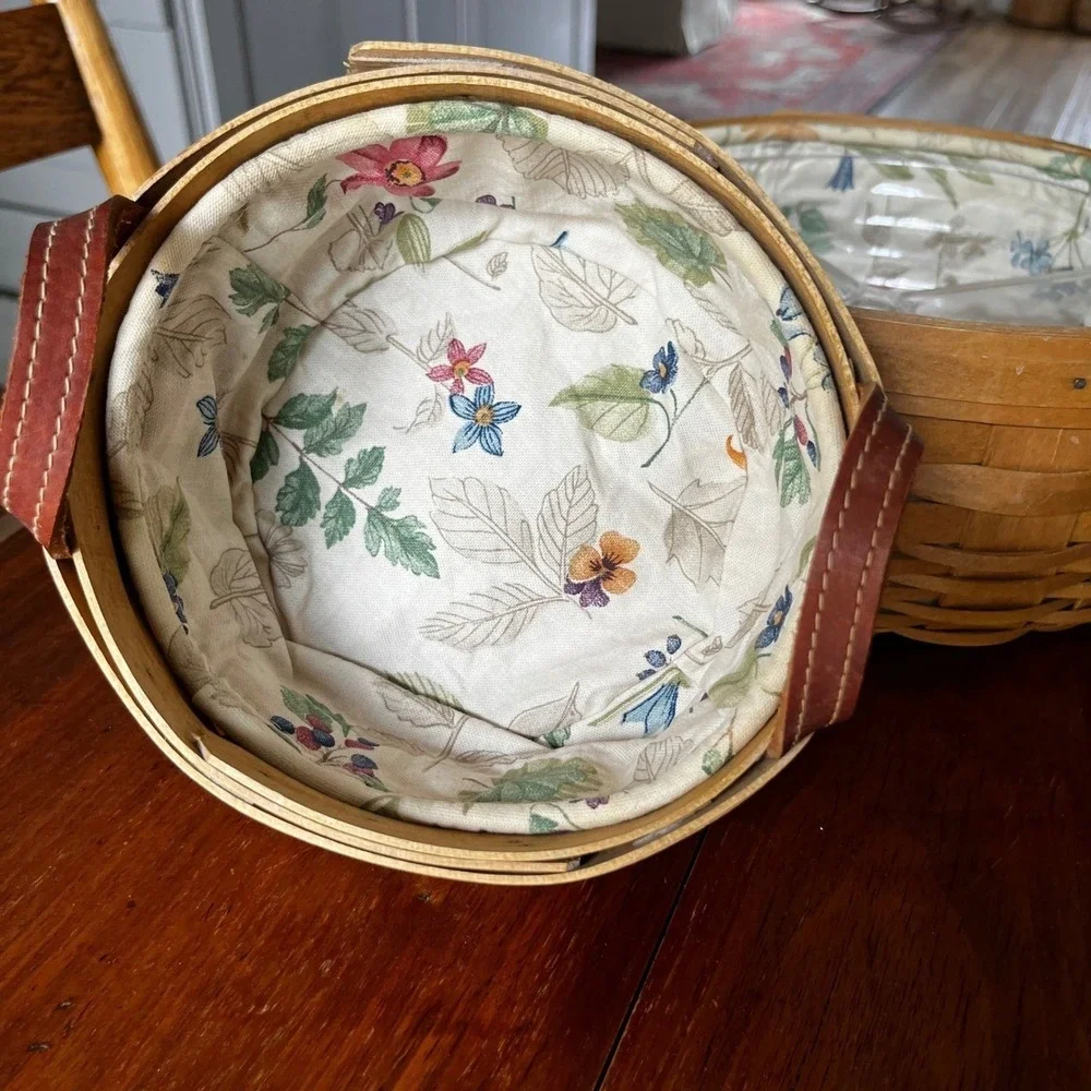 Vintage‎ Longaberger Handwoven Baskets Set of 2
